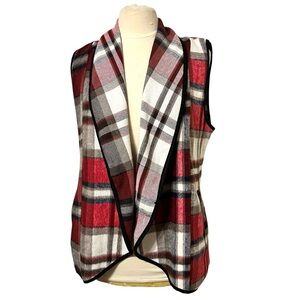 Yacun Plaid Cardigan Vest Size Medium